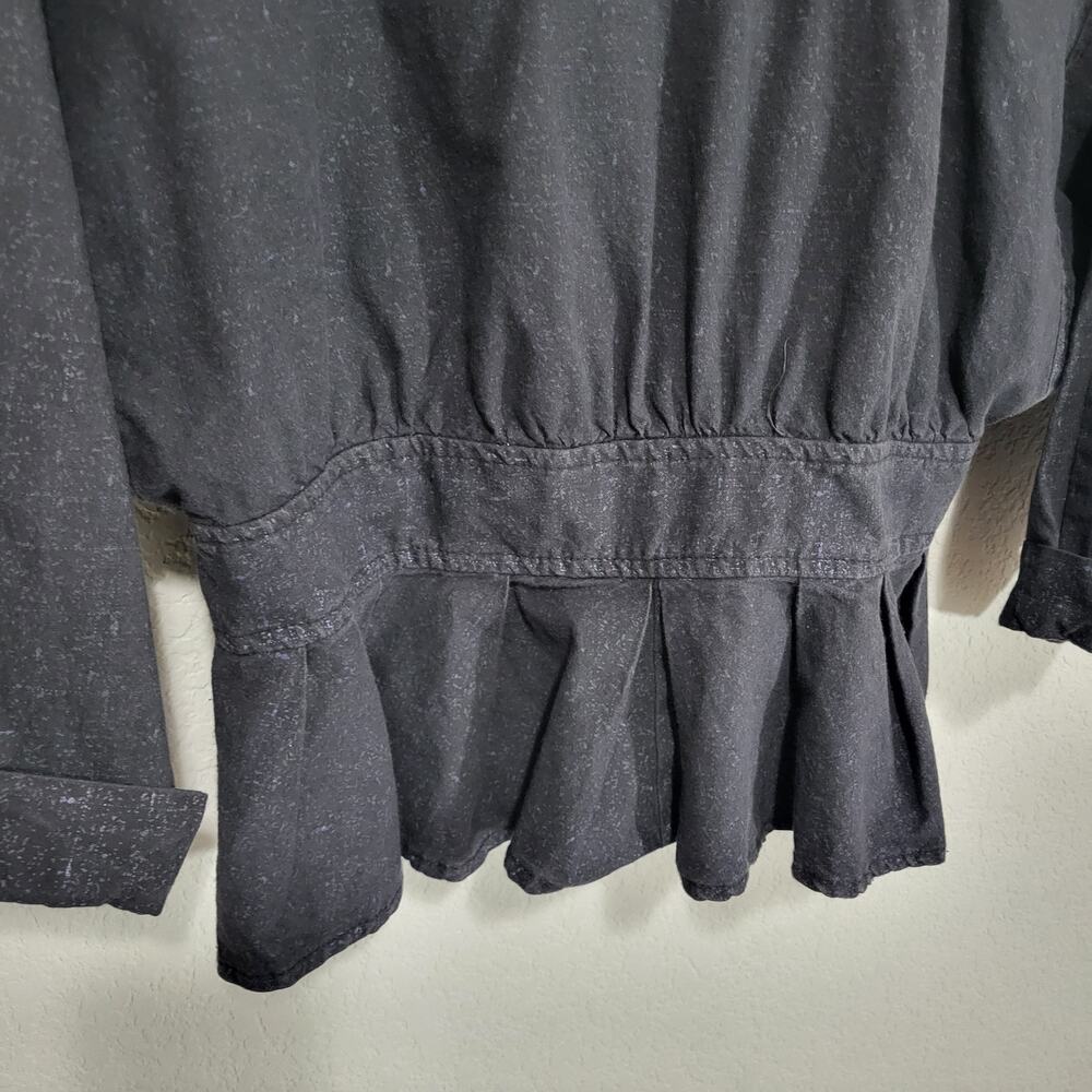 Byer Too Vintage 80s Small Jacket Blazer Cotton Peplum Dolman Sleeve Casual - Picture 9 of 9